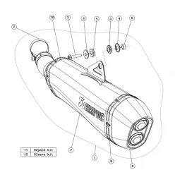 Akrapovic Bmw F 700 GS S-B8SO6-HZAABL