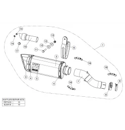 Akrapovic Honda CBR250R S-H2SO6-APC