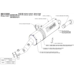 Akrapovic Bmw R 1200 GS Adventure S-B12SO2-HLTT