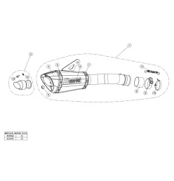 Akrapovic Kawasaki Z900E (A2) S-K9SO4-ASZT - V-TUV201